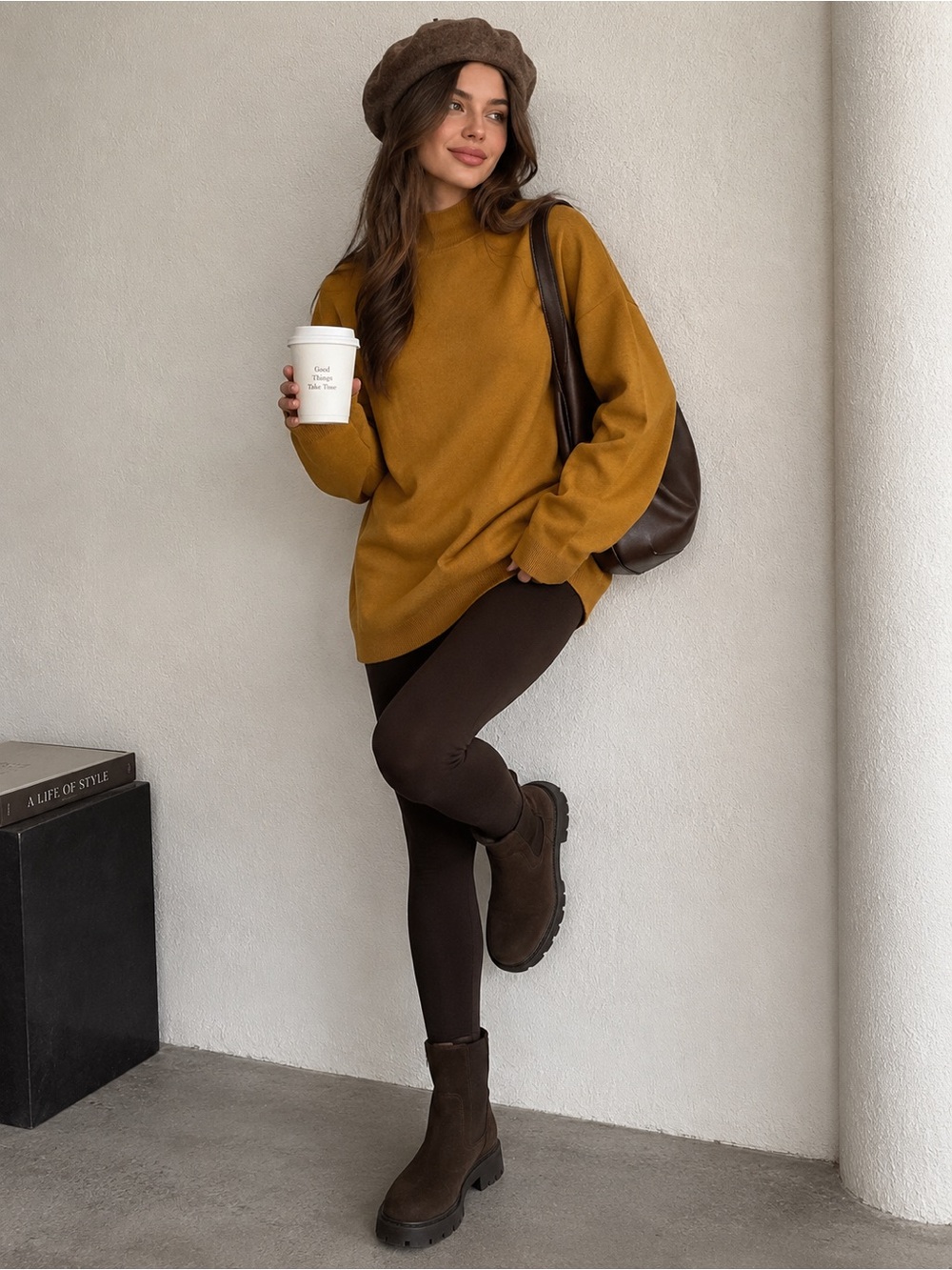 Liz Claiborne Liz & Co Women’s Mock Neck Sweater Golden Ochre 100% Cotton Size M
